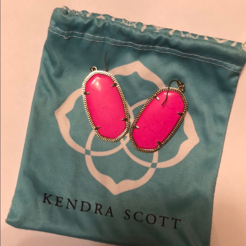 Kendra scott hot pink earrings